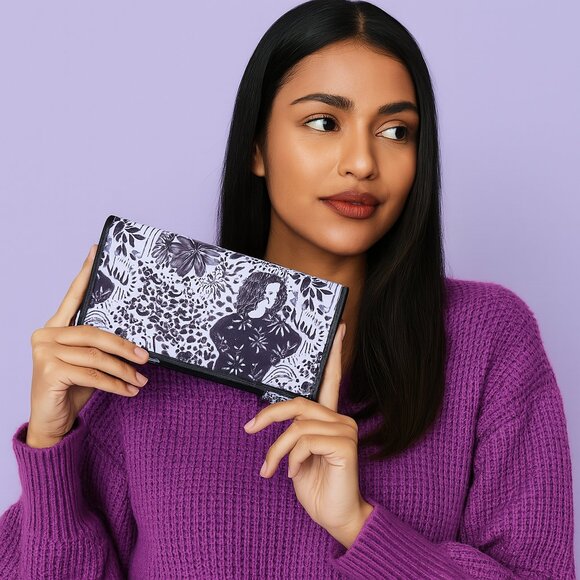 Women’s Nylon Printed 4-Pc Combo–Hobo Bag, Wallet, Phone Wallet, Jewellery Pouch - Picture 6 of 8